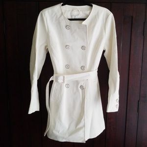 White New York & Company Trench Coat